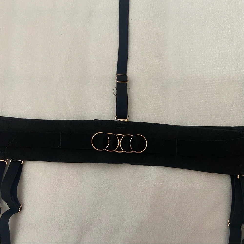 New! Bluebella Black Harness choker Garter Size Medium 38787